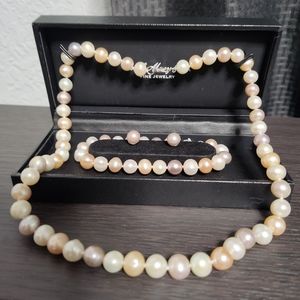 Cultured Freshwater Pearl 3 piece set Multicolor